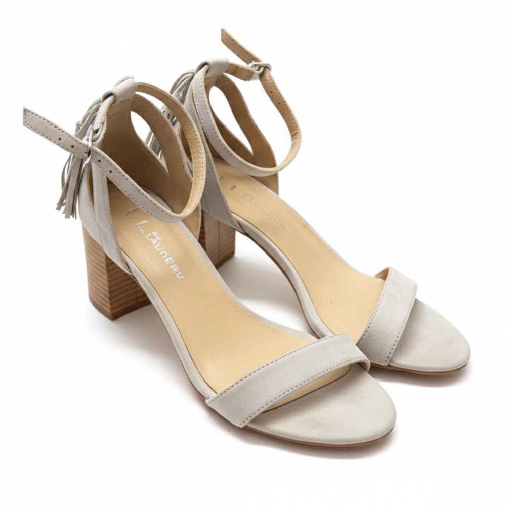 L'Amour Cream Block Heel Sandals